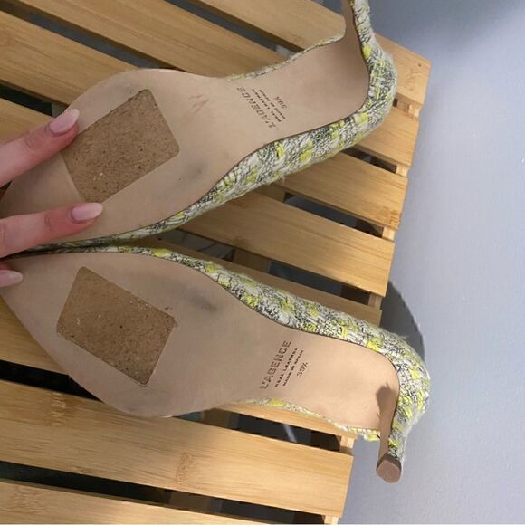 L’AGENCE Eloise Pump in Yellow Tweed - Picture 6 of 7